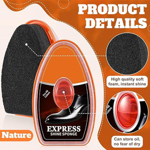 2 Pcs Neutral <strong>Clear</strong> <strong>Shoe</strong> <strong>Polish</strong> Self-Replenishing Reservoir Total 2.4oz Shine Sponge for <strong>Shoes</strong> and Boots - Product Image 3
