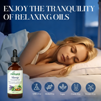 Huile essentielle de lavande et de bois de santal pour le sommeil, soulagement du stress, huile d'aromathérapie relaxante pour un sommeil calme et rapide, soulagement de l'anxiété