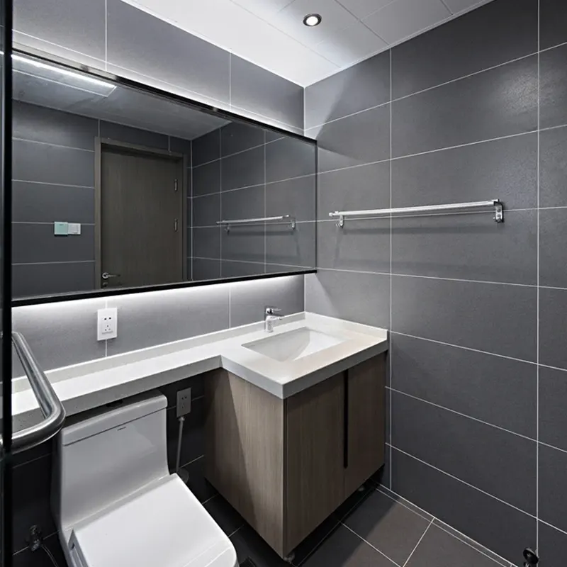Фабричная дешевая плитка iitchen для ванной комнаты, простой современный туалет, Балконная настенная плитка, Европейская клетчатая маленькая серая плитка