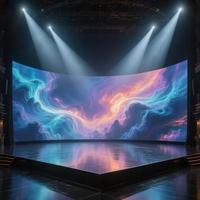 Écran mural LED Jode Indoor 4K HDR10, affichage vidéo couleur pleine, panneau numérique flexible P2.5, gamme de couleurs Adobe RGB 98% pour une visualisation dynamique