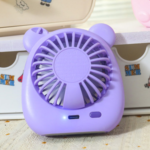 Mini Ventilador de Escritorio con Diseño de Oso de Dibujos Animados, 5W, USB Recargable, Portátil, con Motor DC, Tres Velocidades - Product Image 2