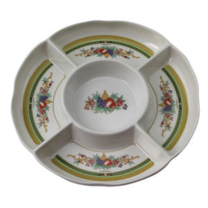 Promoción <span class=keywords><strong>de</strong></span> gran tamaño Melamine Crisps Chip Dip Snack Bowl Bandeja <span class=keywords><strong>Platos</strong></span> <span class=keywords><strong>con</strong></span> división - Product Image 4