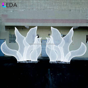 Fondo de arco de luz de arco iluminado de mariposa blanca romántica LEDA para decoración de fiesta de boda - Product Image 5
