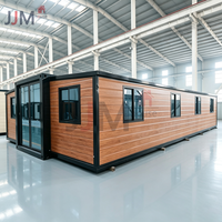 JJM Maison conteneur pliable en acier moderne et extensible de 20 pieds, villa préfabriquée à 2-3 chambres pour usage commercial