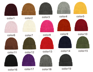 Topi Rajut Wol Akrilik Pria dan Wanita, Topi Pasangan Musim Gugur dan Musim Dingin - Product Image 6