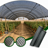 Filet d'ombrage rond en HDPE résistant aux UV, noir, taux d'ombrage 35%-75% pour la protection des cultures agricoles en serre