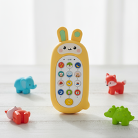Jouet éducatif sensoriel pour enfants de 2 à 4 ans, téléphone portable musical en forme de lapin en plastique ABS, apprentissage interactif