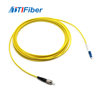 Cable de Fibra Óptica Monomodo Simplex FTTH FTTX de 100G LC a FC ST PC UPC APC, Amarillo, LSZH, PVC, 2.0/3.0 mm, para Redes WiFi
