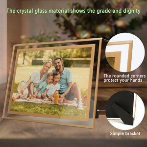DX Thiết kế khung ảnh kính tùy chỉnh tinh thể trong suốt Kính Khen Thưởng trẻ em Khung ảnh cưới - Product Image 4