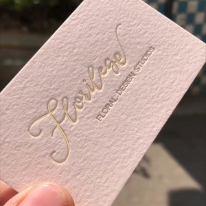 Tarjetas de Visita de Papel de Arte con Estampado en Caliente Dorado, Logotipo Personalizado, Tarjetas de Visita para Marca Boutique - Product Image 3