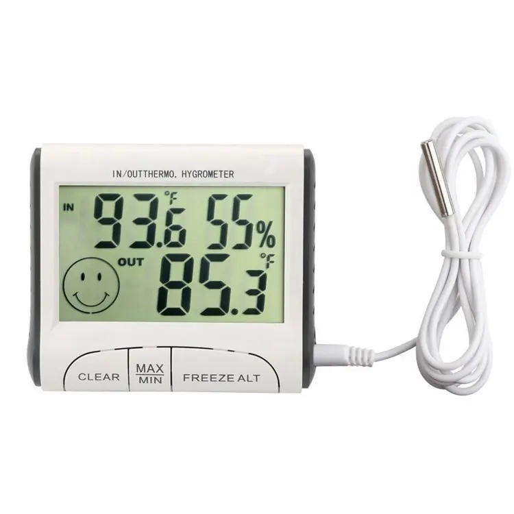 KH-TH031 Lcd Digitale Display Aquarium Koelkast Incubator Thermometer Hygrometer Met Sensor Draad