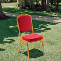Chaises de banquet empilables et pliables modernes en tissu et fer pour fêtes, cuisine, maison, hôtel, école, extérieur, entrepôt, salle de sport