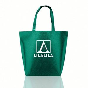 Sac fourre-tout en tissu non tissé laminé écologique, personnalisé, imprimé, réutilisable, métallisé, avec logo sur mesure, vente en gros - Product Image 3