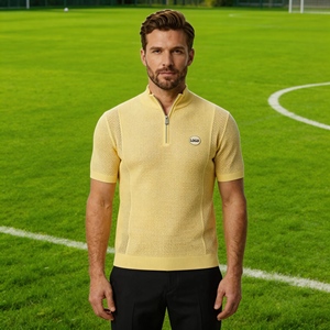 Maillot de football sportif uni en coton tricoté respirant 100% coton 300 grammes - Product Image 2