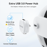 Station de charge rapide AMVR CD2 Quest 3/3S 18W magnétique pour VR avec lumière ambiante RGB et kit de charge pour manettes
