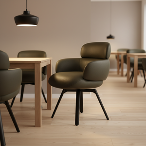 <span class=keywords><strong>เก้าอี้</strong></span>ทานอาหารหนังแท้ทันสมัย ขาเหล็กคาร์บอน ปรับหมุนได้ นั่งสบาย ทนทาน กันน้ำ หรูหรา สำหรับบ้าน - Product Image 5