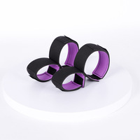 Menottes érotiques SM pour mains et pieds, noir et violet, écarteur de jambes épaissi, sangle de retenue pour bondage adulte, dispositif de tortion féminin, fabriqué en Chine