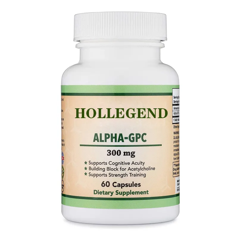 Alfa-Gpc Cdp-Choline Cognitieve Choline Supplement Bitartraat Capsules 650 Mg Voor Cognitie Hersensupplement Focus Booster Hulpmiddel