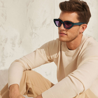 Lunettes de soleil tendance en acétate, forme rectangulaire étroite, branches larges, qualité supérieure, polies à la main, vente en gros, fabricant d'optiques