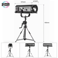 Projecteur LED 1000W avec zoom et CRI élevé Ra≥93, projecteur de scène LED pour théâtre, mariage, événement