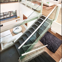 Fournisseur direct d'usine, escalier droit complet en acier, kit d'escalier droit sur mesure, hauteur et largeur personnalisées