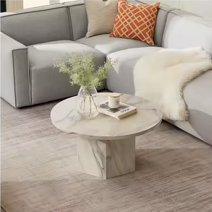 Saidkoc Wabi Sabi stile luce di lusso <span class=keywords><strong>in</strong></span> marmo naturale bordo tavolo da <span class=keywords><strong>soggiorno</strong></span> ufficio Hotel decorazione per la casa arredamento Beige - Product Image 4