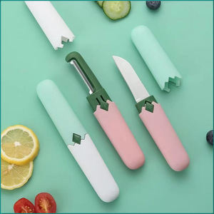 Factory Direct Sale Multifunction Peeler Knife Stainless Steel 2 in 1 Portable <b>Fruit</b> and <b>Vegetable</b> Knife Kitchen - Product Image 1