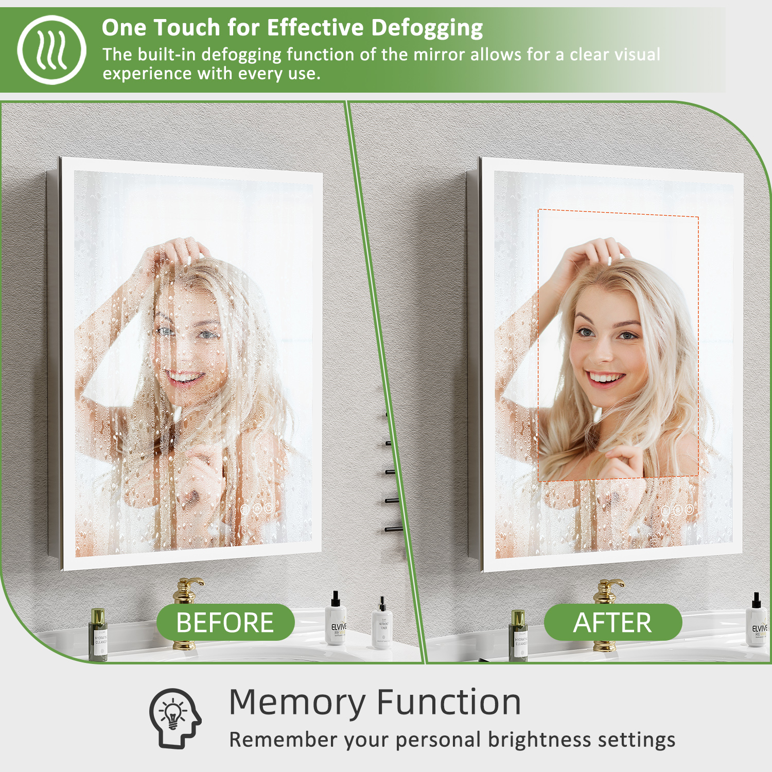 mirrored cabinet for bathroom 50x70