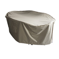 Sortie d'usine rond extérieur Polyester tissu matériel meubles de jardin étanche table ronde couverture