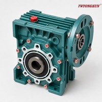 Reduktor Roda Gigi Cacing NMRV-030 10:1 12V Motor Servo Stepper NEMA23 Dengan Lubang Input Flens dan Poros Output