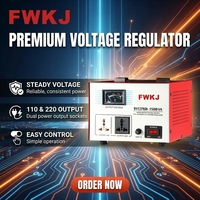 Régulateur de tension monophasé SVC TND 1,5 KVA entièrement automatique avec commande par servomoteur pour applications 50 Hz