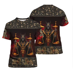 T-Shirt Elastica da Uomo con Design Artistico della Cultura Egizia Antica, Maglietta Sportiva a Maniche Corte con Prezzo Scontato <span class=keywords><strong>di</strong></span> Fabbrica - Product Image 4