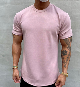 Nuova T-Shirt Slim Fit 2022 con Orlo Lungo e Curvo, Aderente per Palestra, 95% Cotone 5% Elastan, Maglietta da Uomo - Product Image 5