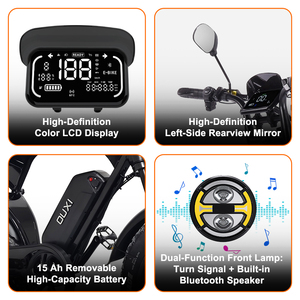 Vélo Électrique Homme Rétro Tout Suspendu Super Fat Tire 750W 1000W VTT Hybride Cafe Racer Vélo Électrique - Product Image 3