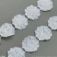 Dentelle Fantaisie en Gros, Broderie Florale 3D, Paillettes, Dentelles Solubles dans l'Eau pour Vêtements, Mode Lolita, Vêtements pour Femmes, Guipure