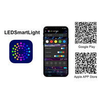Kit de plafonnier LED à double port 27W, fibre optique, effet ciel étoilé, contrôle par application, RGBW, scintillement, DMX512, dimmable, léger