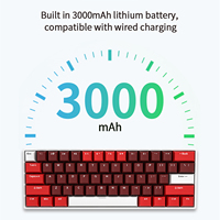 Clavier mécanique sans fil Mathew Tech HW61 Mini 60% RGB pour jeux 61 touches