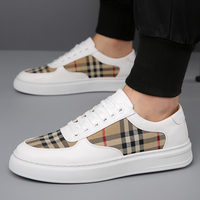 Nouvelles baskets décontractées en cuir véritable à lacets, imperméables, tendance, confortables, respirantes, pour hommes, élégantes et polyvalentes