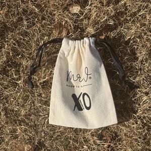 Reusable White Cotton Pouch Soft Clothes Dust Pouch Drawstring <b>Fabric</b> Custom Logo Eco FrIendly Cotton Screen Printing Craft <b>Bags</b> - Product Image 3