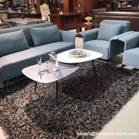 120cm extra longue skinny gris et blanc kd DMF plateau noir revêtement table basse table centrale de Chine