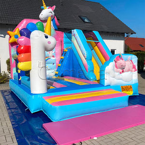 Château gonflable licorne princesse avec toboggan <span class=keywords><strong>pour</strong></span> événements - Product Image 2