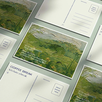 Impresión de logotipo personalizado Tarjeta de regalo de cumpleaños A5 Tarjetas de agradecimiento Sobre de papel Tarjeta personalizada Personalización