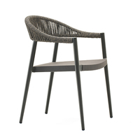 Ensemble table et chaises de salle à manger moderne pour patio Ensemble de chaises à cadre en aluminium pour l'extérieur