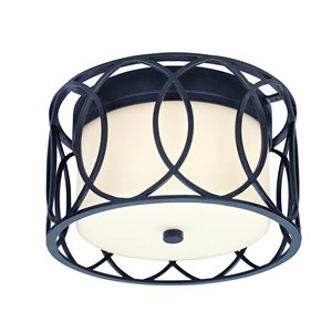 Lámpara de Techo Moderna Minimalista con Marco Ovalado de Hierro Negro |   Iluminación Elegante para Habitaciones de Hotel y Áreas de Relajación - Product Image 1