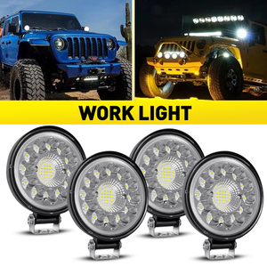 ไฟทำงาน LED ทรงกลม 4 ชิ้น ขนาด 4 นิ้ว สีขาว แสงแบบ Flood Spot Beam Combo 12-24V ใช้ได้กับรถออฟโรดทั่วไป ขนาด 5 นิ้ว สำหรับรถบรรทุก ATV UTV - Product Image 3