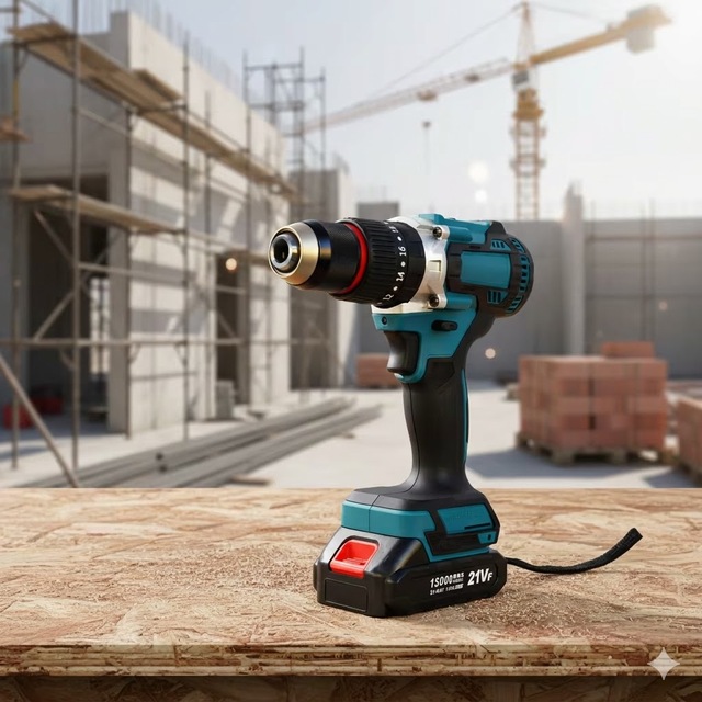 21V Cordless Impact Electric Drill High Torque Portable Power Tools Rechargeable Lithium Battery Variable Speed for OEM