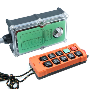 Hot bán 1 máy phát + 1 Receiver công nghiệp 8 nút duy nhất tốc độ không dây Crane điều khiển từ xa với trường hợp khẩn cấp - Product Image 1