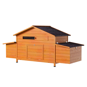 Grand poulailler en bois avec nichoir, toit imperméable, poulailler ventilé avec perchoir et plateau extractible pour un nettoyage facile - Product Image 3