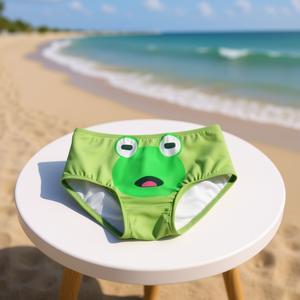 Slip da bagno da donna Buonic con stampa rana verde, taglia 6/12 12/18 18/24 24/30 30/36 per bambini - Product Image 2