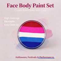 Ensemble de peinture pour le visage et le corps pour enfants, multi-rayures arc-en-ciel, écologique, non toxique, à base d'eau, pour le carnaval, Halloween, art corporel
